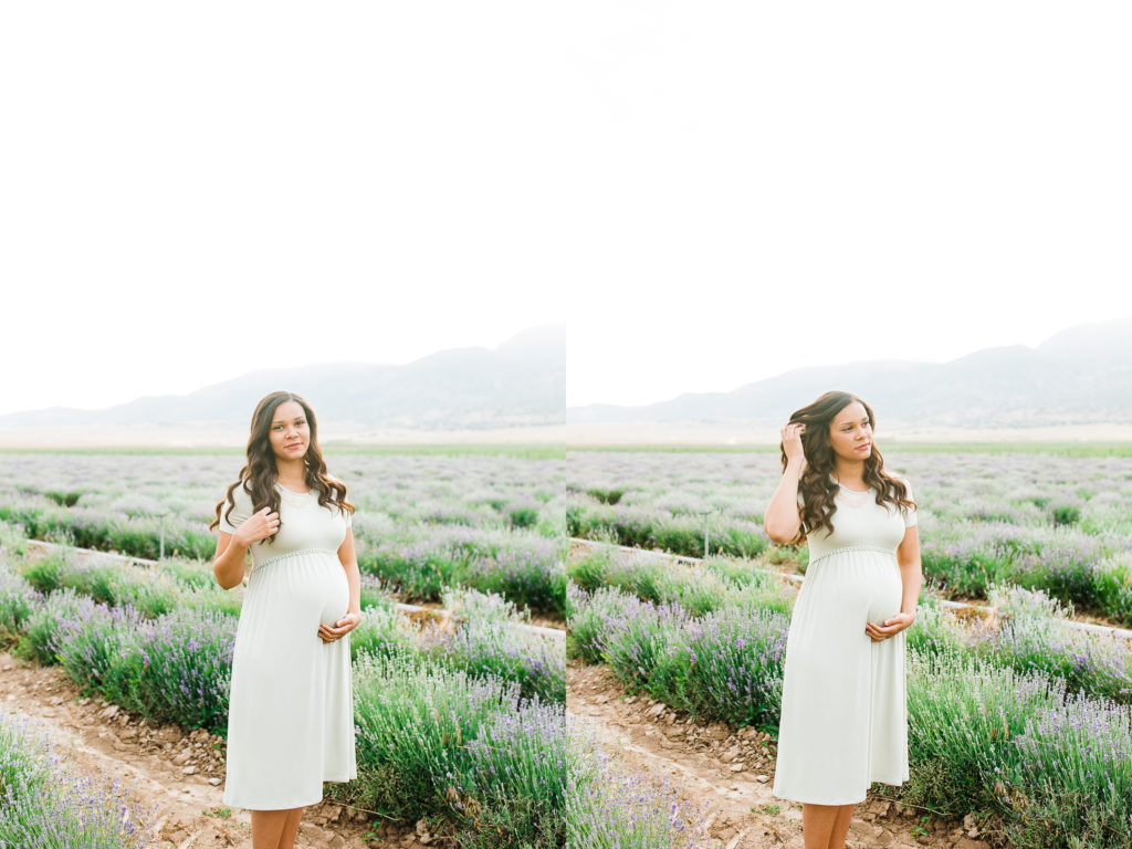 Hallie Maternity Session | Mona Lavender Fields | Utah Maternity Sessions