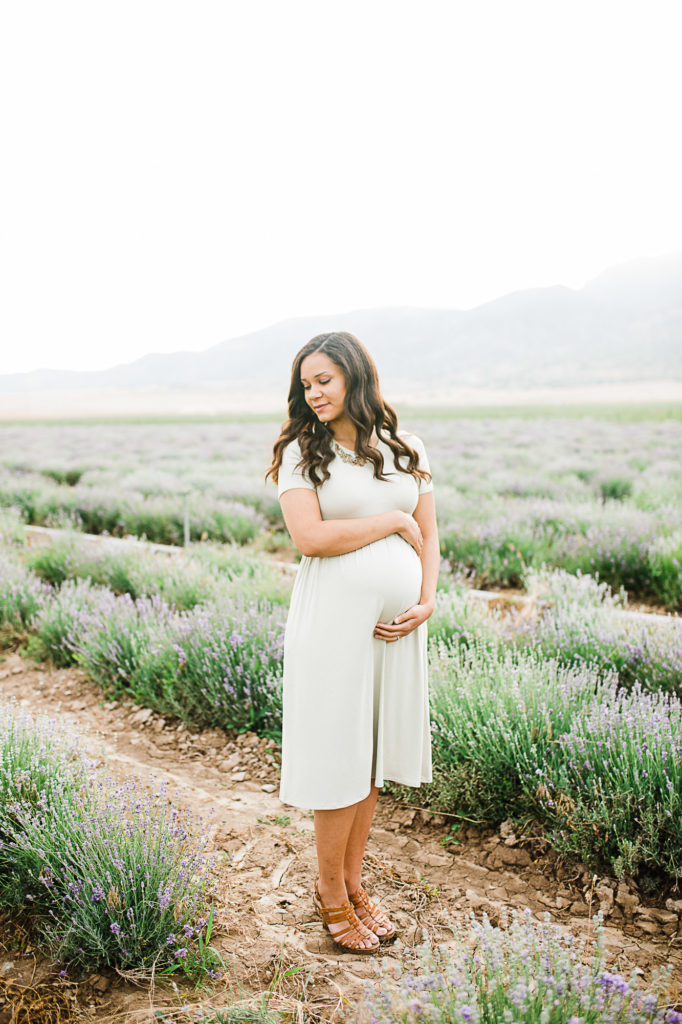 Hallie Maternity Session | Mona Lavender Fields | Utah Maternity Sessions