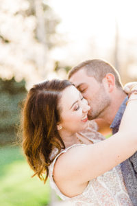 Ashlee + Kevin Engagements | utah state capitol blossoms