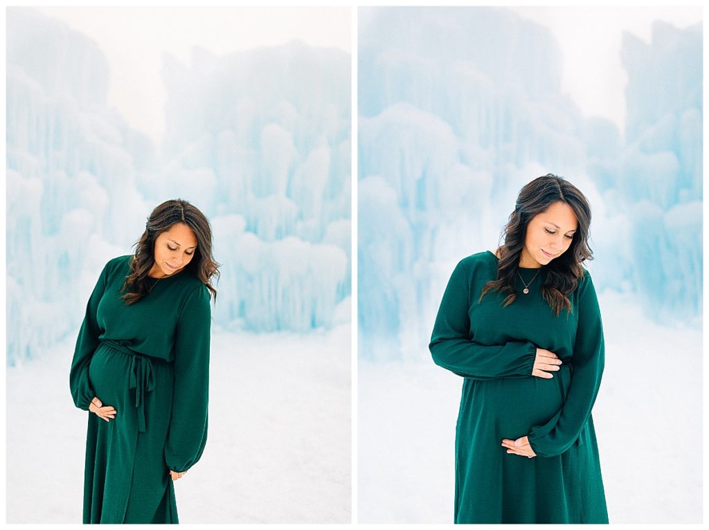Midway Ice Castles Maternity Session