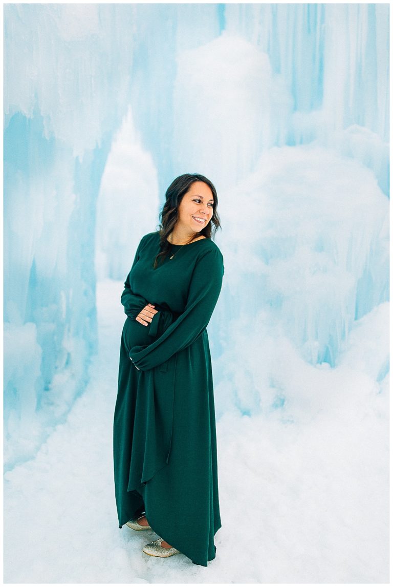 Midway Ice Castles Maternity Session