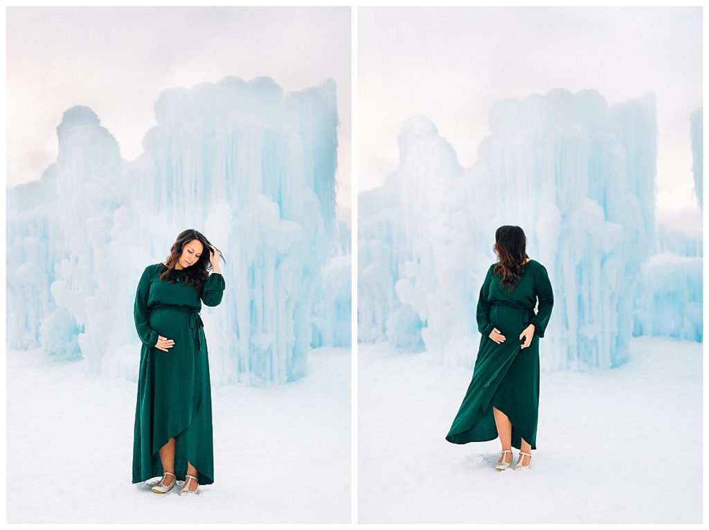Midway Ice Castles Maternity Session