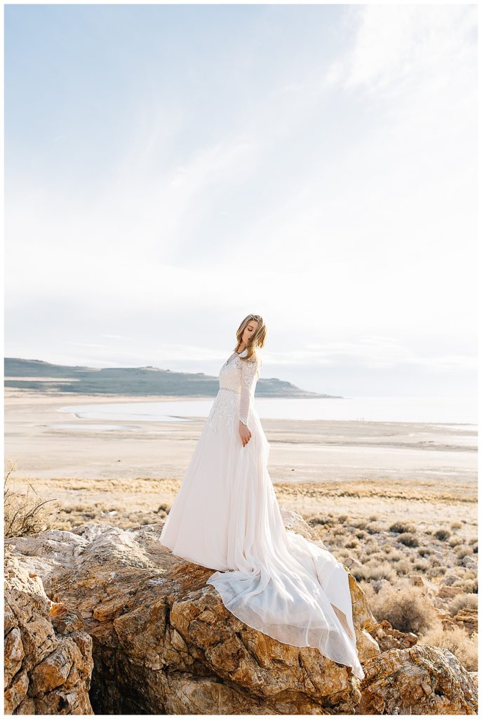 Sav | Antelope Island Bridals | Utah Wedding Photographer