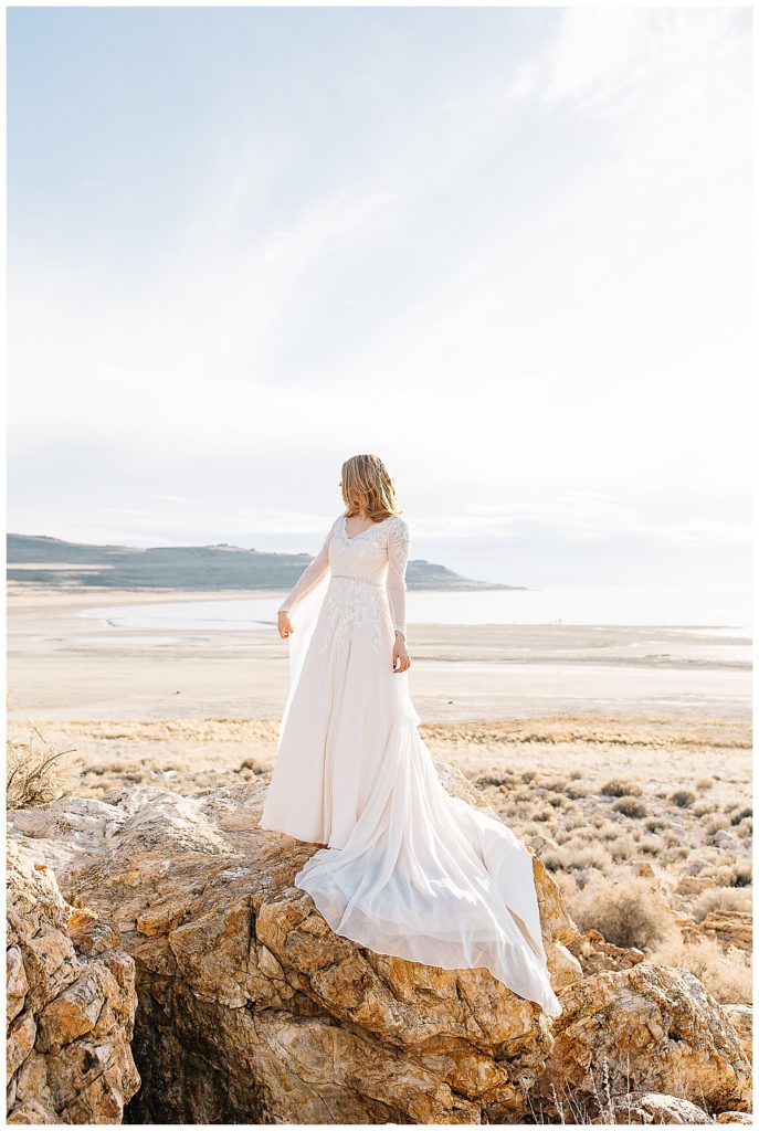 Sav | Antelope Island Bridals | Utah Wedding Photographer