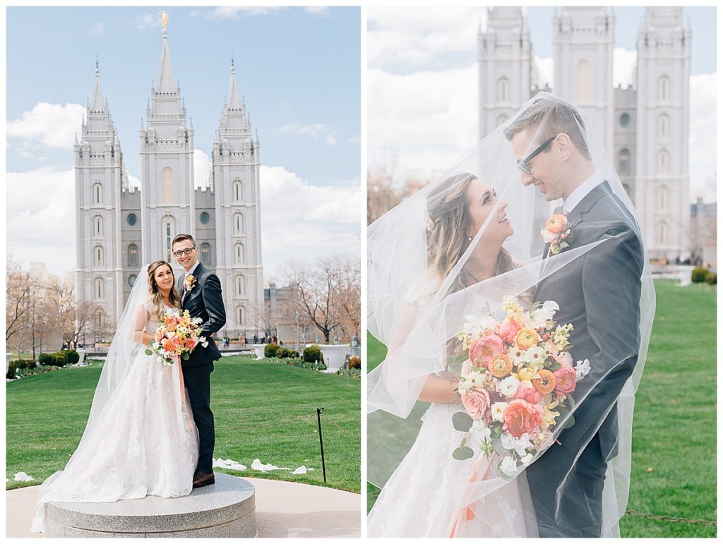 Salt Lake Temple and Shade Home and Garden Wedding | Utah Wedding Photographer