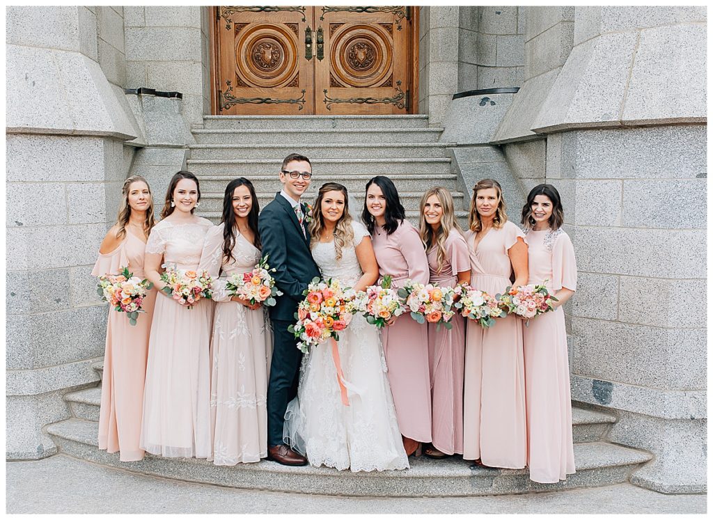 Salt Lake Temple and Shade Home and Garden Wedding | Utah Wedding Photographer