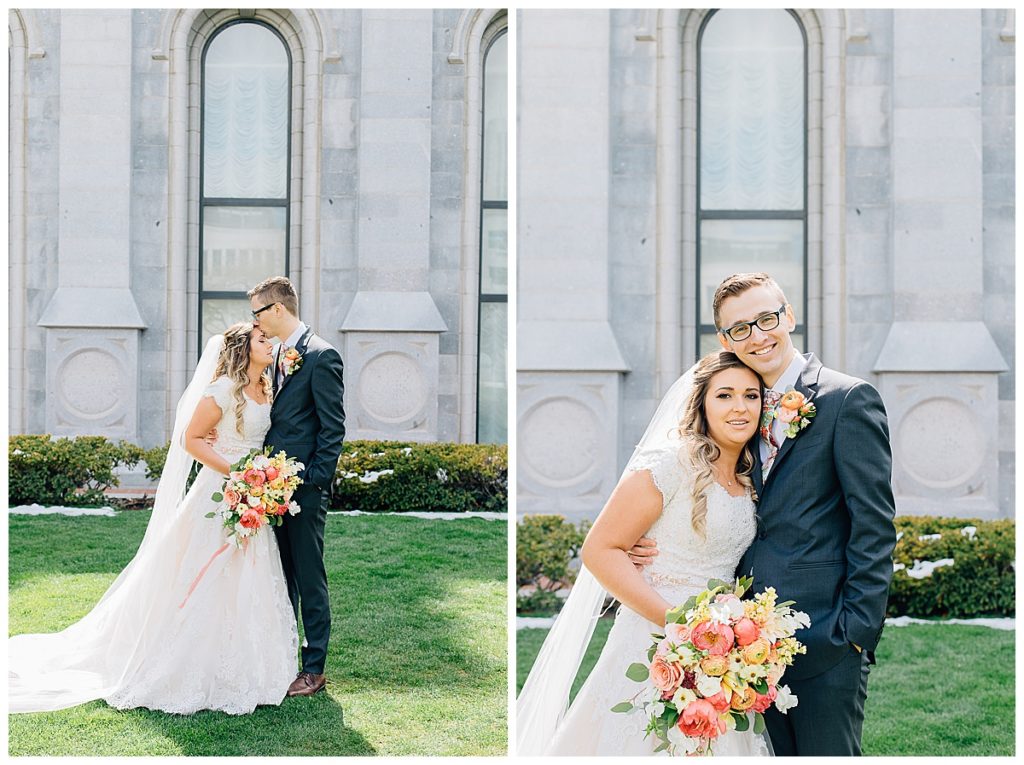 Salt Lake Temple and Shade Home and Garden Wedding | Utah Wedding Photographer