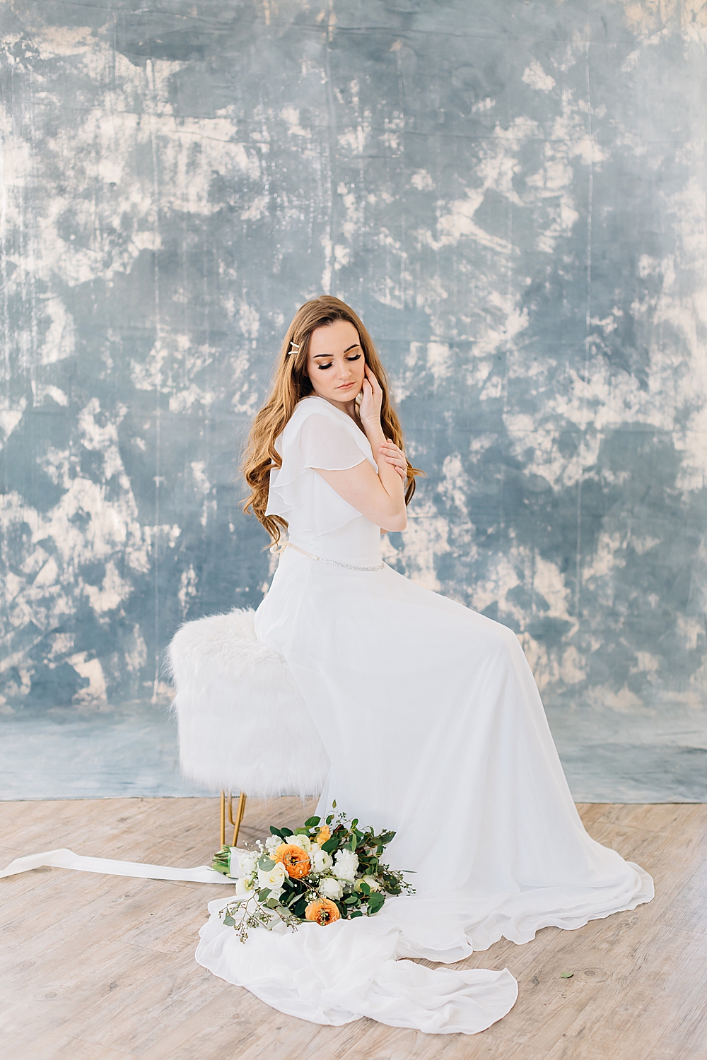 Painted Canvas Backdrop Shoot | Bridal Portraits