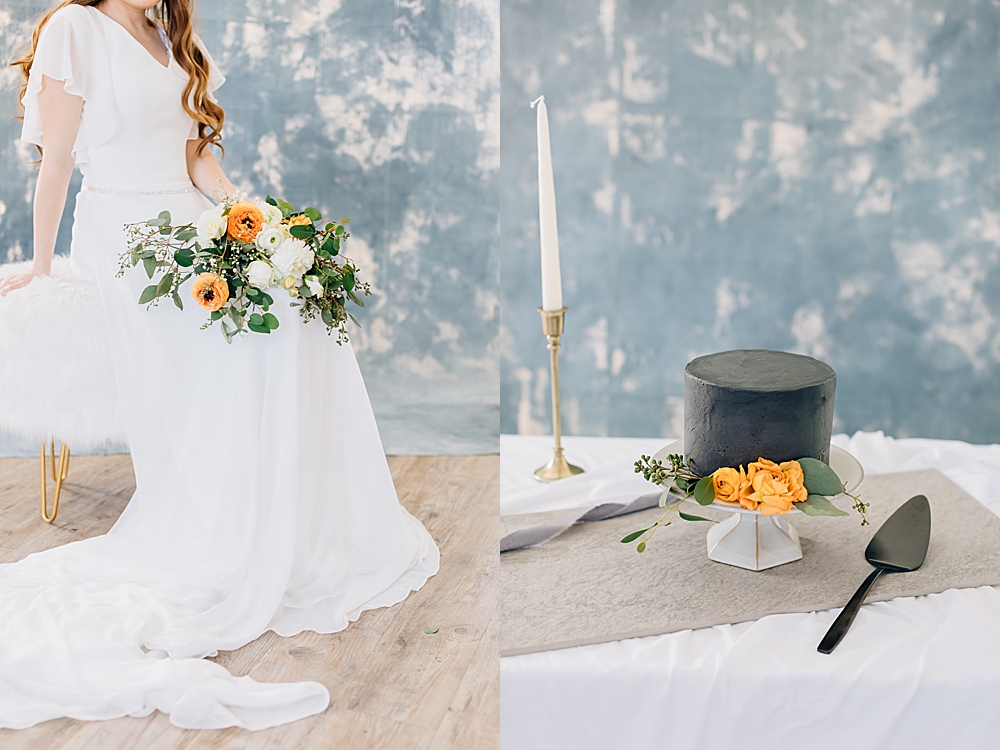 Painted Canvas Backdrop Shoot | Bridal Portraits