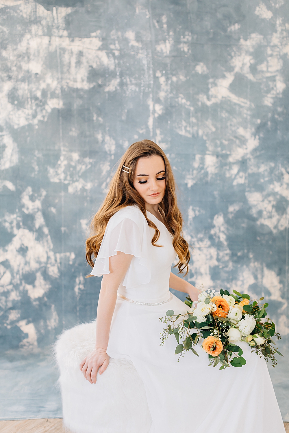 Painted Canvas Backdrop Shoot | Bridal Portraits