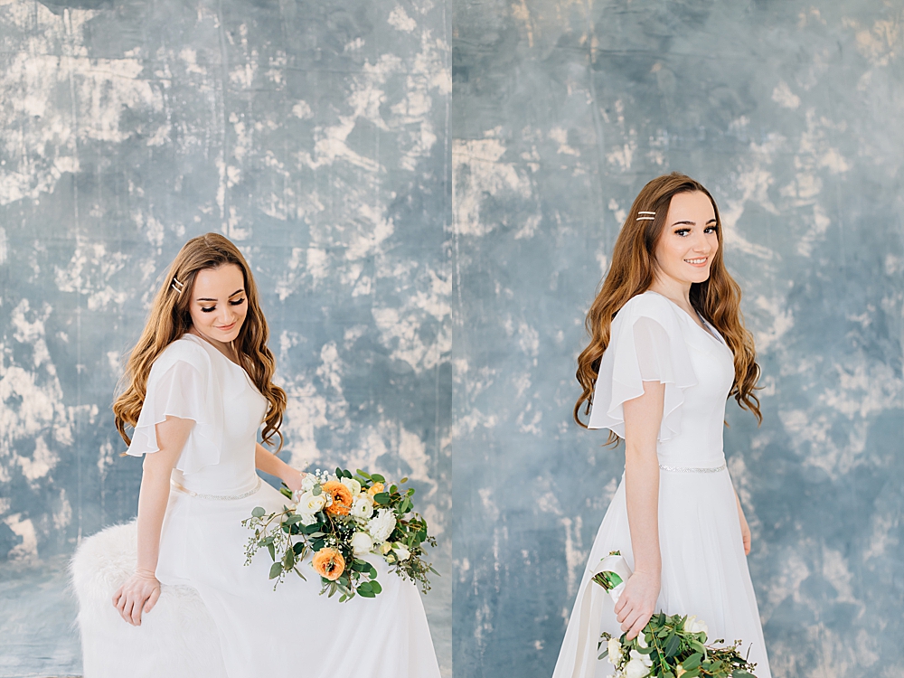 Painted Canvas Backdrop Shoot | Bridal Portraits