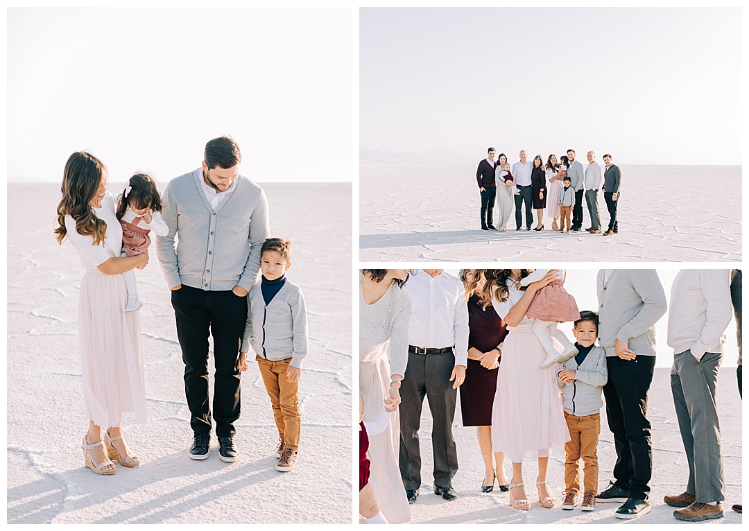 Extended Family Pictures at the Bonneville Salt Flats