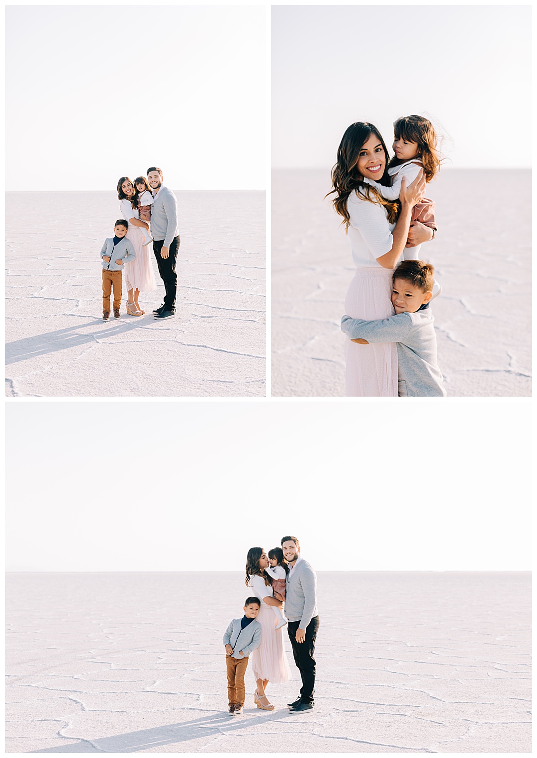 Extended Family Pictures at the Bonneville Salt Flats