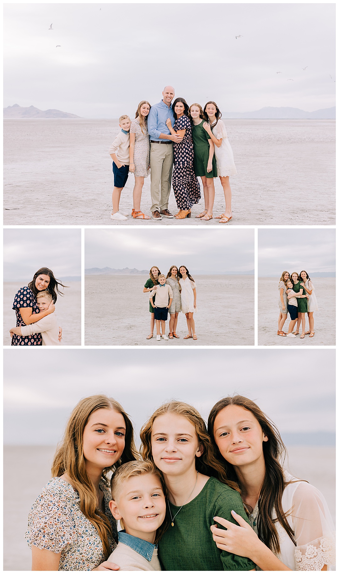 Cloudy Family Pictures at the Saltair | Johnson