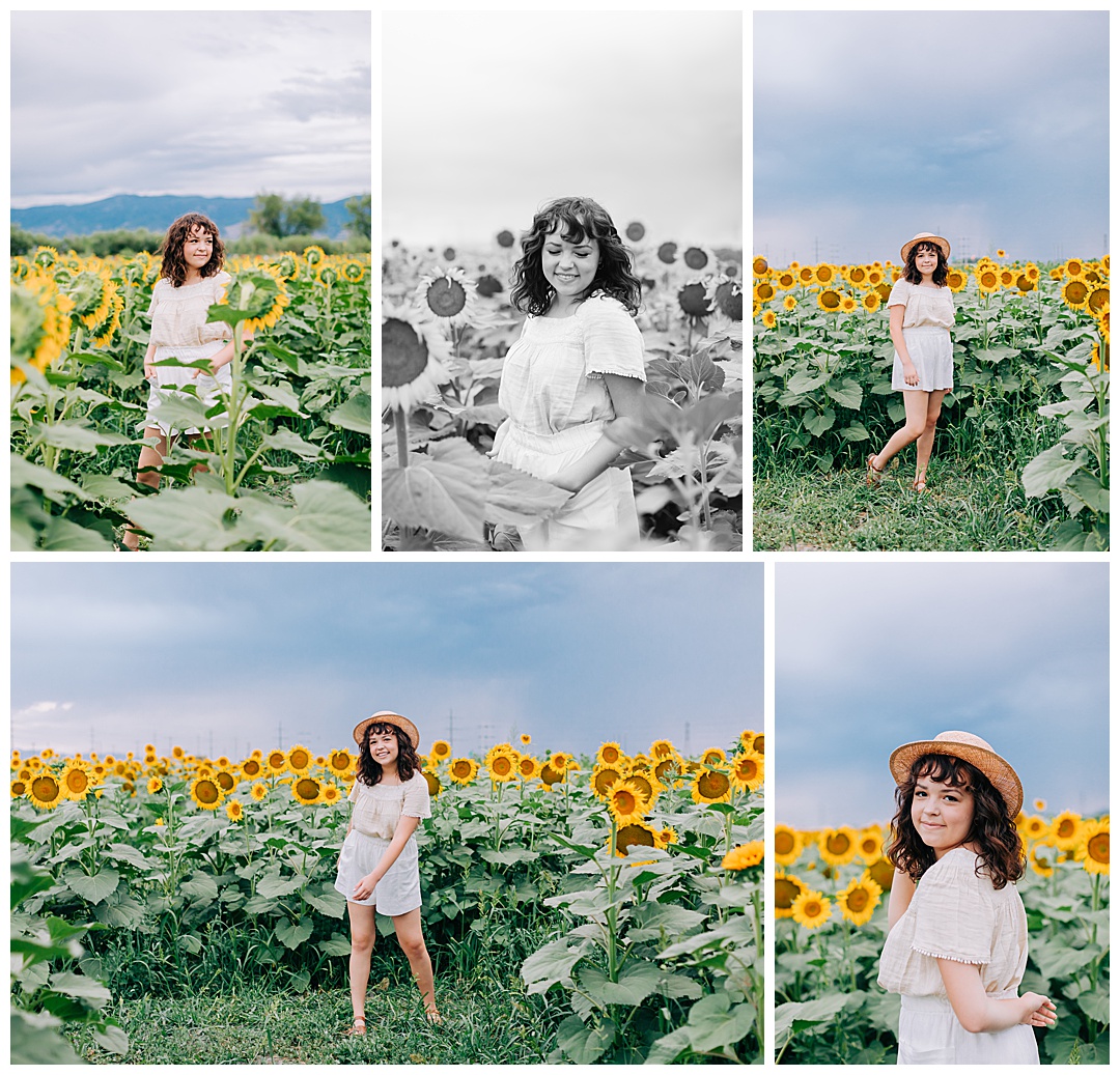Sunflower Field Senior Pictures | Amalia