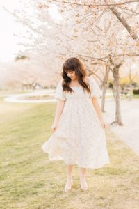 Utah Capitol Cherry Blossoms Senior Pictures