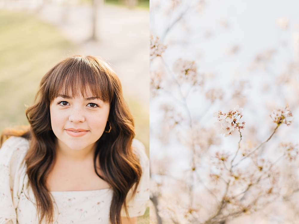 Utah Capitol Cherry Blossoms Senior Pictures