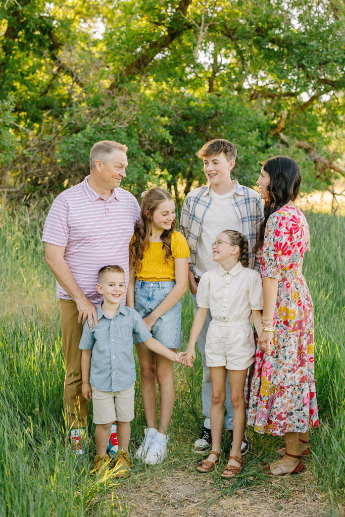 write a photography blog post about a family session shot at jolley’s ranch up hobble creek canyon. Include words: Springville Family Photographer