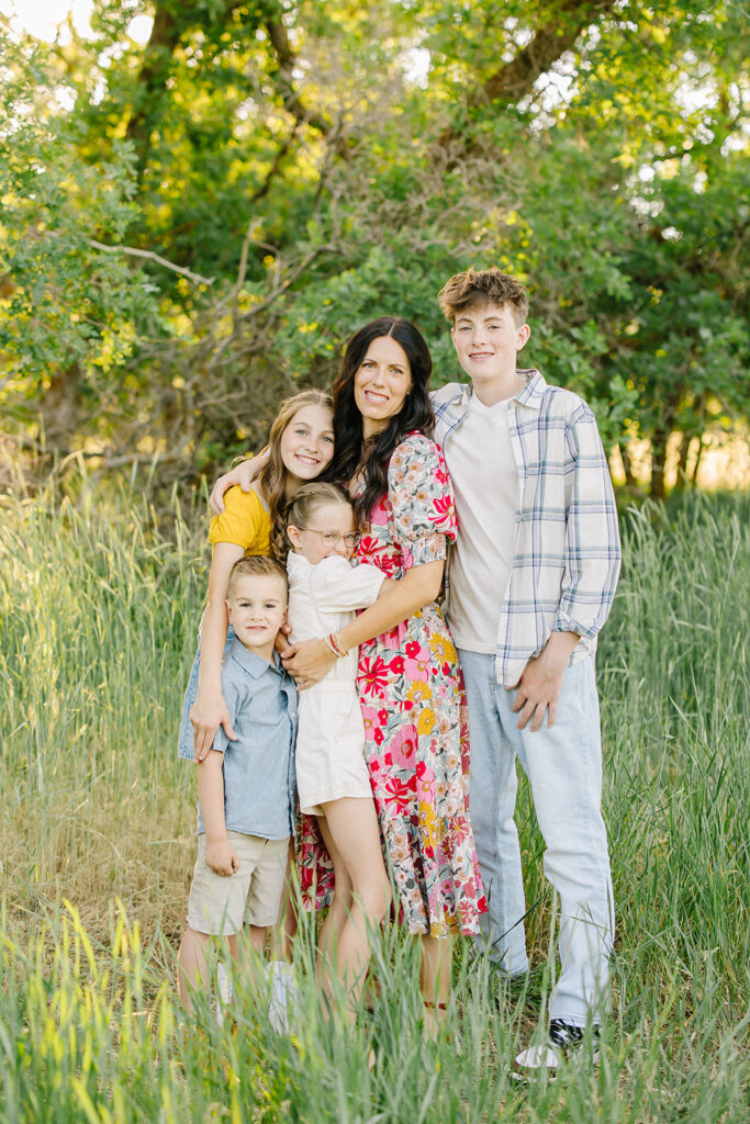 write a photography blog post about a family session shot at jolley’s ranch up hobble creek canyon. Include words: Springville Family Photographer