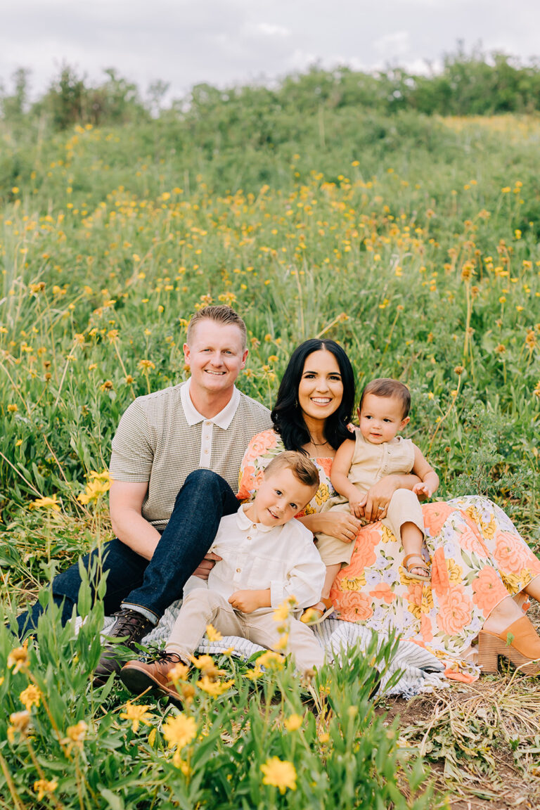 Flower Field Family Pictures | Salt Lake Photographer