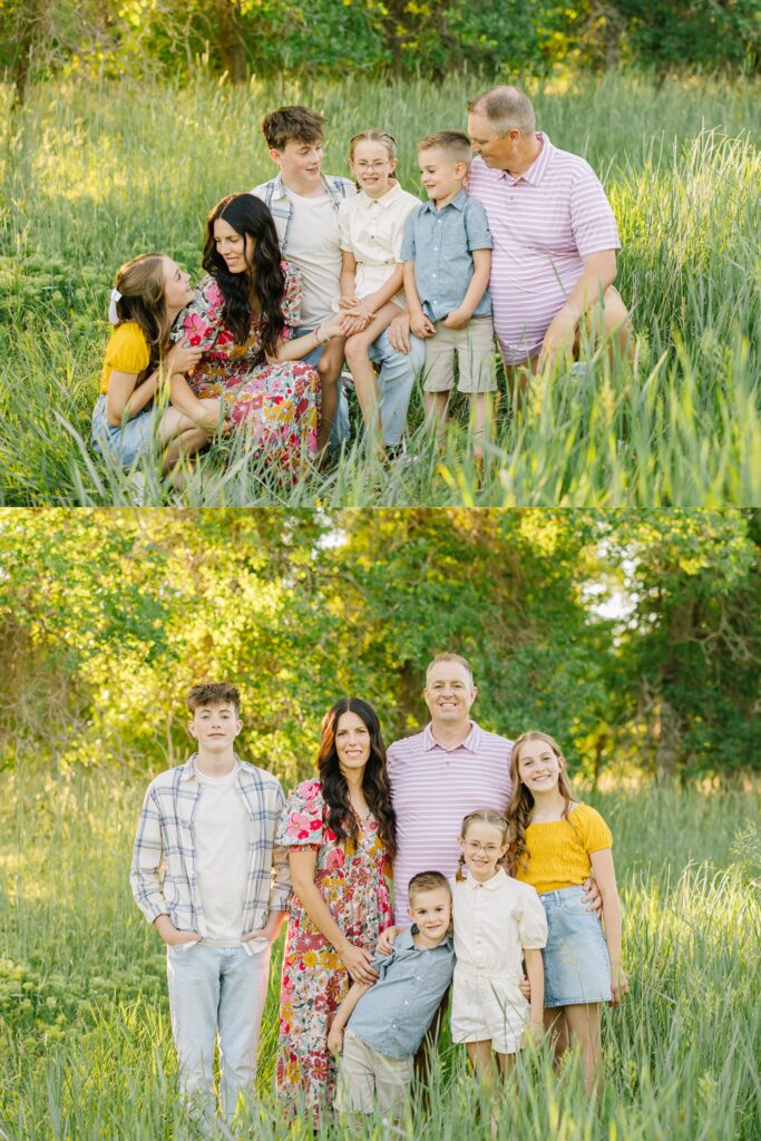 write a photography blog post about a family session shot at jolley’s ranch up hobble creek canyon. Include words: Springville Family Photographer