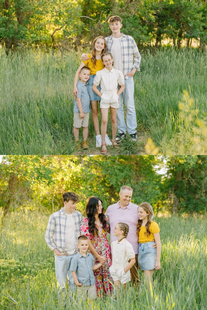 write a photography blog post about a family session shot at jolley’s ranch up hobble creek canyon. Include words: Springville Family Photographer