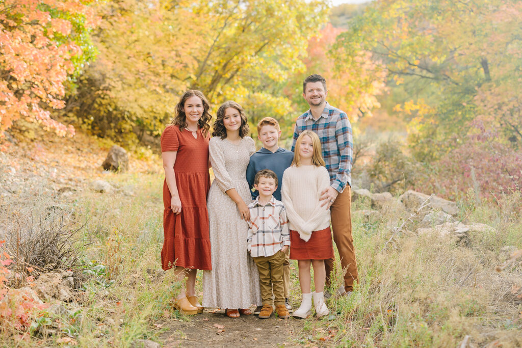 write a simple and informal blog post about a fall family session shot at Butterfield Canyon in Herriman Utah. The leaves were so beautiful, shades of yellow, orange, red and green. Include words: Butterfield Canyon Fall Family Pictures and Herriman Photographer