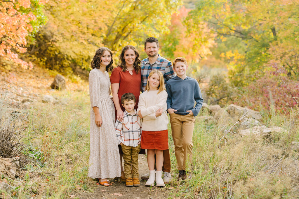 write a simple and informal blog post about a fall family session shot at Butterfield Canyon in Herriman Utah. The leaves were so beautiful, shades of yellow, orange, red and green. Include words: Butterfield Canyon Fall Family Pictures and Herriman Photographer