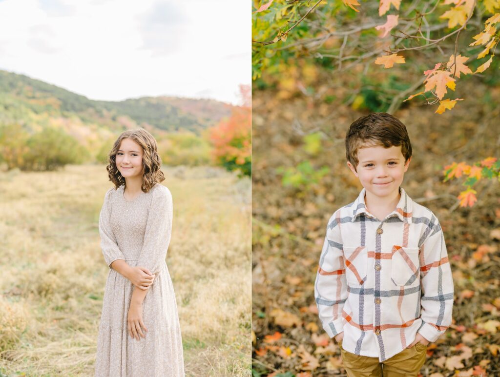 write a simple and informal blog post about a fall family session shot at Butterfield Canyon in Herriman Utah. The leaves were so beautiful, shades of yellow, orange, red and green. Include words: Butterfield Canyon Fall Family Pictures and Herriman Photographer