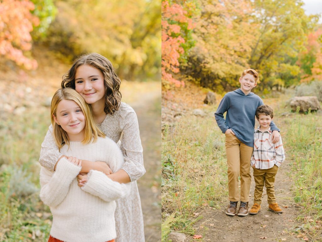 write a simple and informal blog post about a fall family session shot at Butterfield Canyon in Herriman Utah. The leaves were so beautiful, shades of yellow, orange, red and green. Include words: Butterfield Canyon Fall Family Pictures and Herriman Photographer