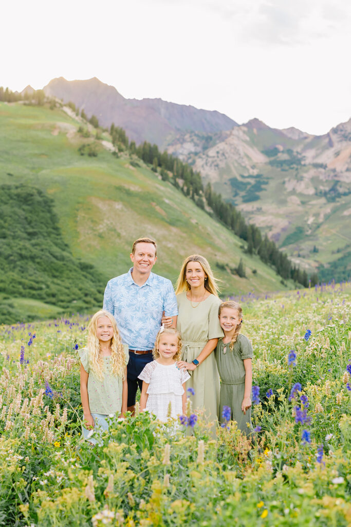 Wildflowers family pictures | Utah family photographer