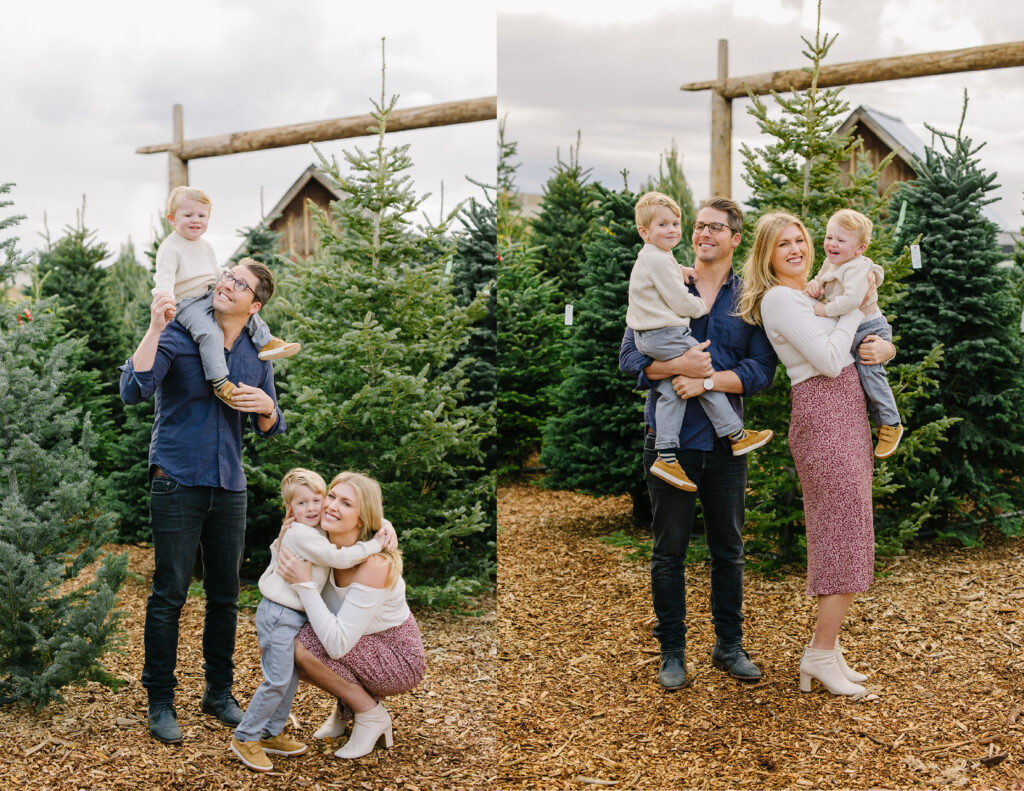 Christmas Tree Mini Session | Kinlands Farm Utah