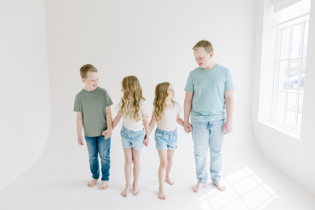Write a simple, easy-going photography blog post about a Mommy + Me Studio Session shot at White Space Studio in Provo, Utah. 