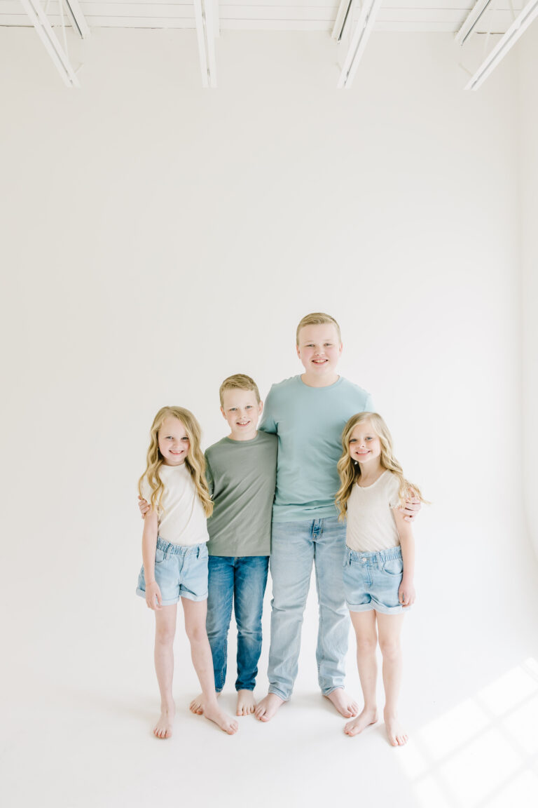 Write a simple, easy-going photography blog post about a Mommy + Me Studio Session shot at White Space Studio in Provo, Utah.