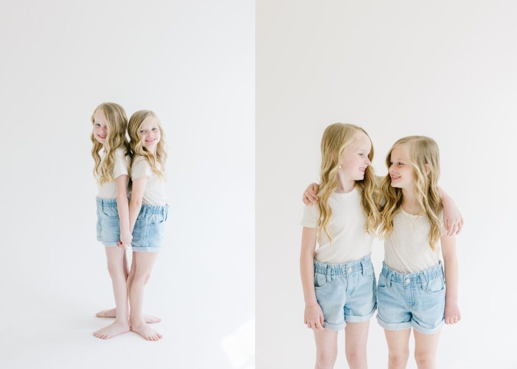 Write a simple, easy-going photography blog post about a Mommy + Me Studio Session shot at White Space Studio in Provo, Utah. 