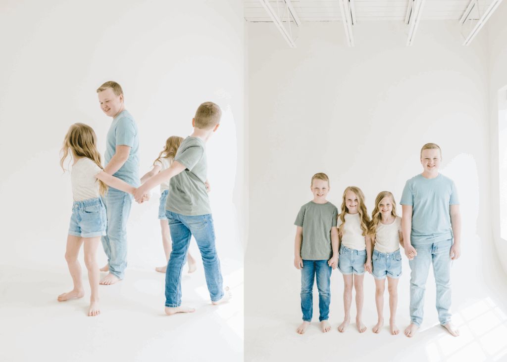 Write a simple, easy-going photography blog post about a Mommy + Me Studio Session shot at White Space Studio in Provo, Utah. 