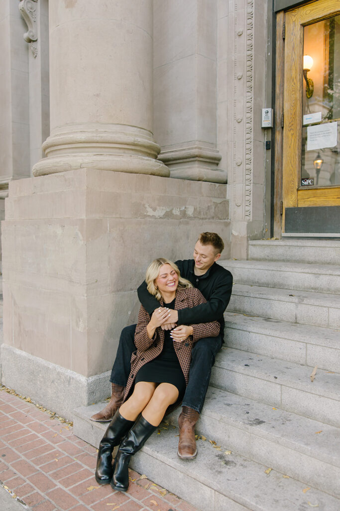 Exchange Place Engagement Session | Utah Wedding Photographer