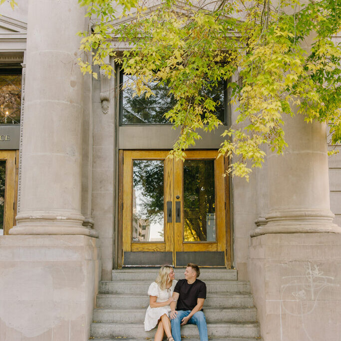 Exchange Place Engagement Session | Utah Wedding Photographer