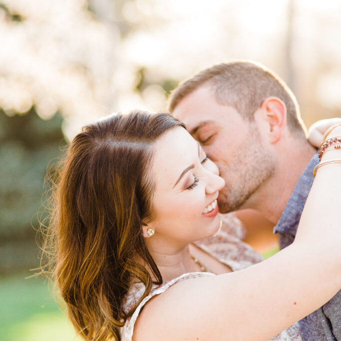 Ashlee + Kevin Engagements | utah state capitol blossoms