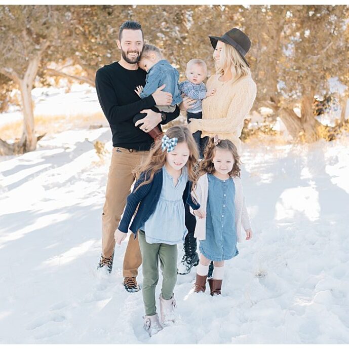 Family Pictures in the Snow | Jorgensen Family