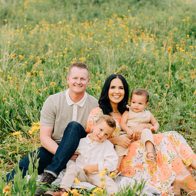 Flower Field Family Pictures | Salt Lake Photographer