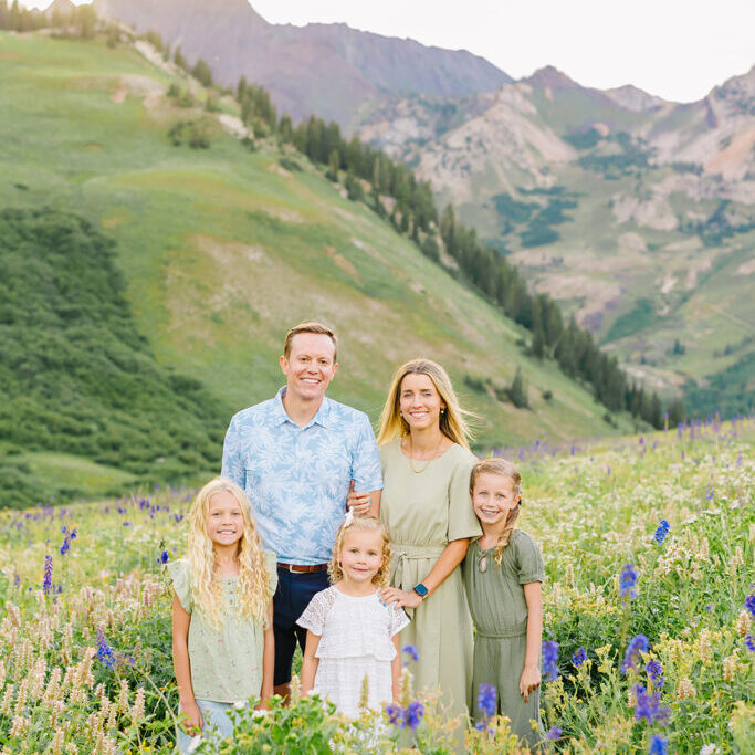 Wildflowers family pictures | Utah family photographer